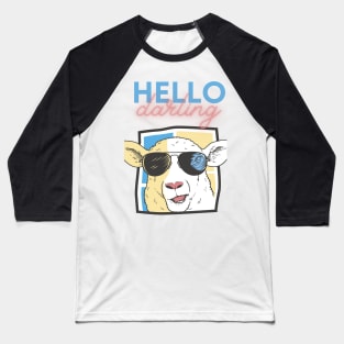 Hallo Darling Sheep Baseball T-Shirt